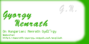 gyorgy menrath business card